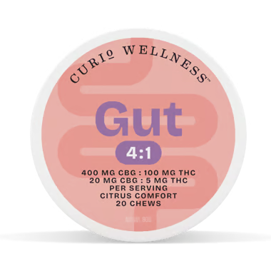 Curio Gut Citrus Comfort Chews, 100MG (20-Pack) - 100MG