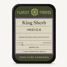 Florist Farms King Sherb Live Resin Infused Pre-Rolls, 2.5G (5-Pack) - 2.5G