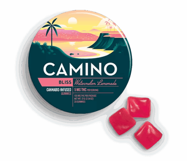 Camino Watermelon Lemonade Gummies, 100MG (20-Pack) - 100MG