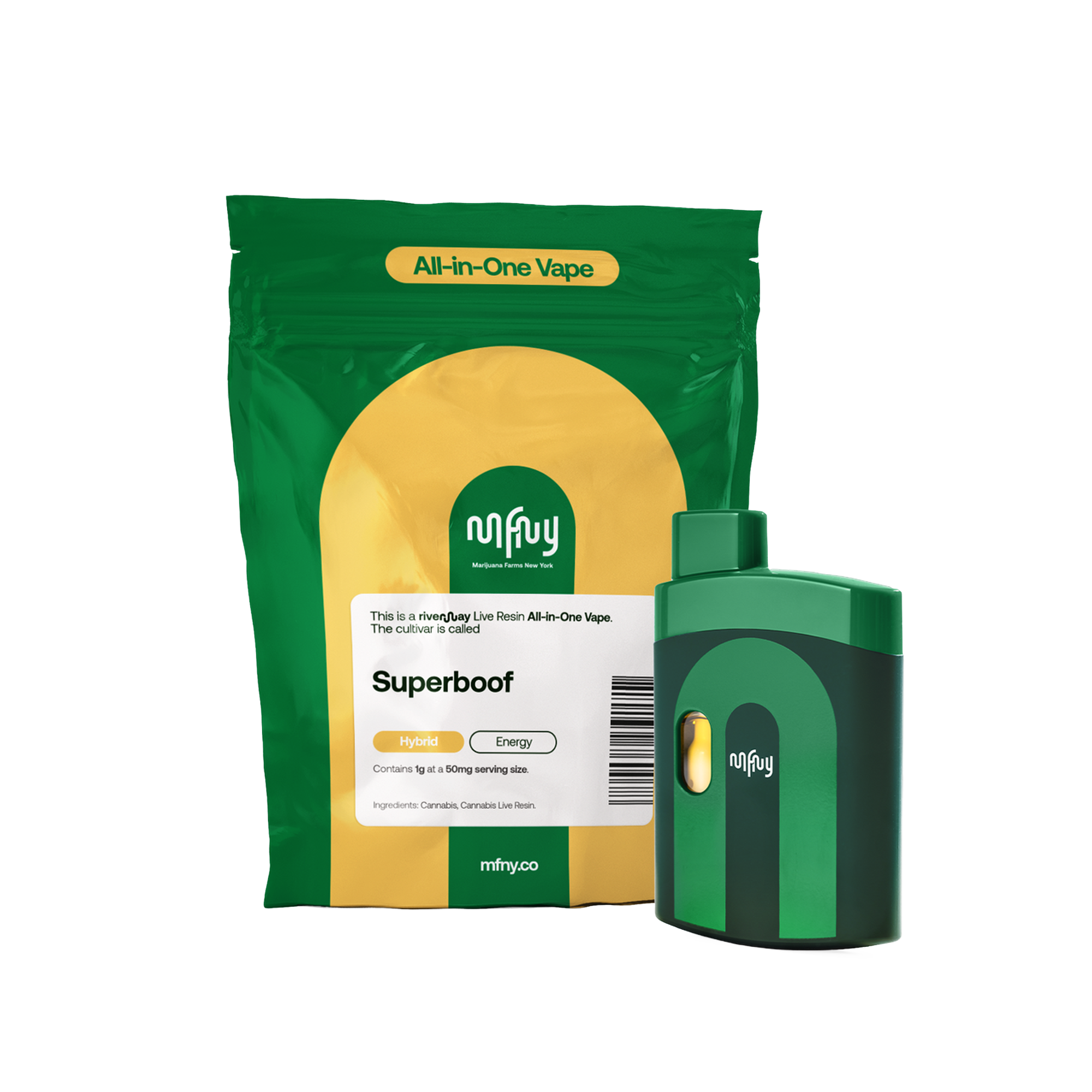 MFNY Superboof Live Resin All-In-One Vape, 1G - 1G