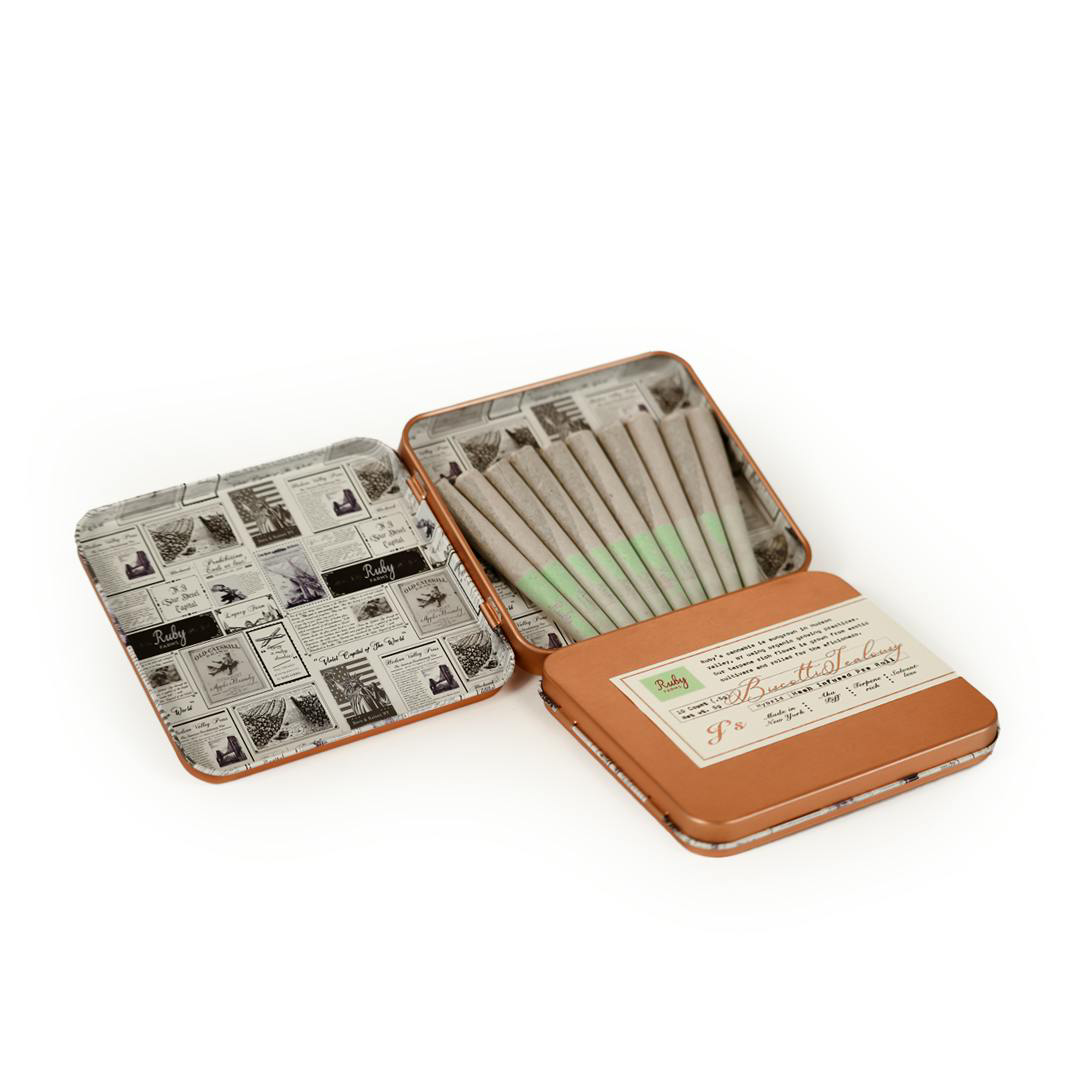 Ruby Farms Biscotti Jealousy Hash Infused Pre-Rolls, 5G (10-Pack) - 5G