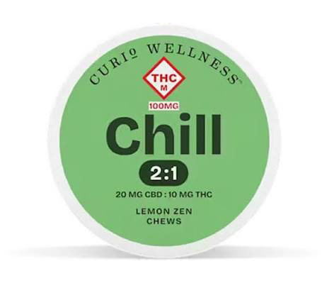 Curio Chill Lemon Zen Chews, 100MG (10-Pack) - 100MG