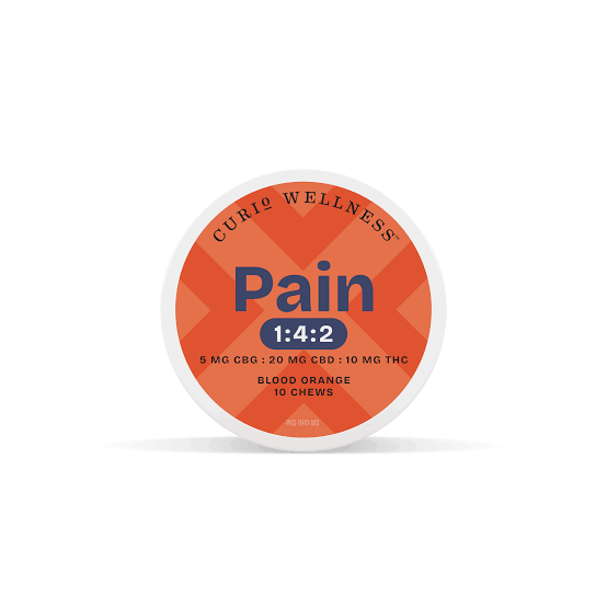Curio Pain Blood Orange Chews, 100MG (10-Pack) - 100MG