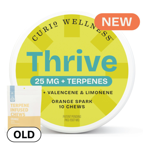 Curio Thrive Orange Spark Chews, 100MG (20-Pack) - 100MG