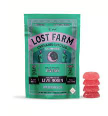 Lost Farm Watermelon x Fatso Live Rosin Gummies, 100MG (10-Pack) - 100MG