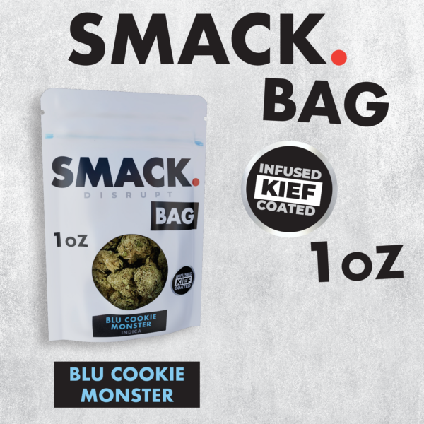 PICC Blu Cookie Monster Smack Bag Kief Infused Flower, 28G