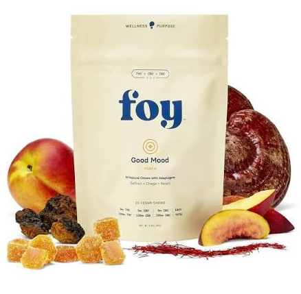 Foy Good Mood Peach Gummies, 100MG (20-Pack) - 100MG