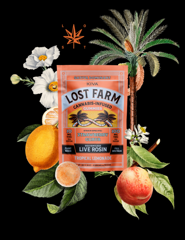 Lost Farm Tropical Lemonade x Ztrawberry Guava Live Rosin Gummies, 100MG (10-Pack) - 100MG
