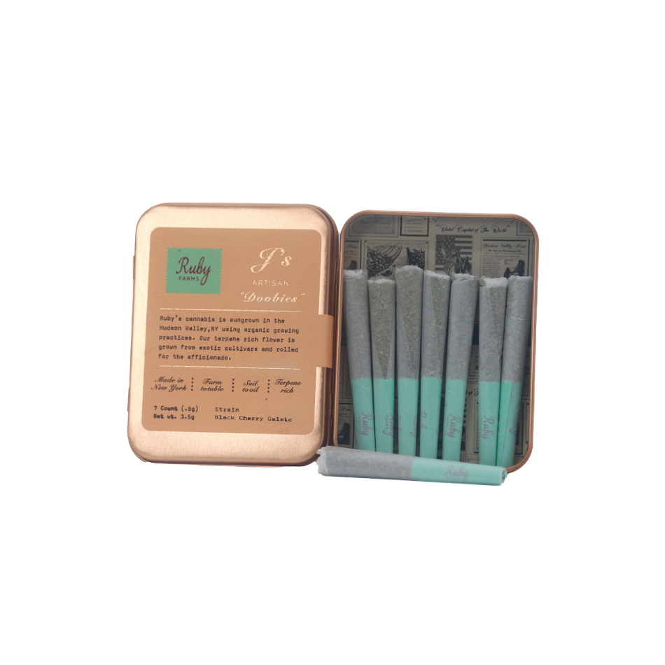 Ruby Farms Black Cherry Gelato Doobies Pre-Rolls, 3.5G (7-Pack) - 3.5G