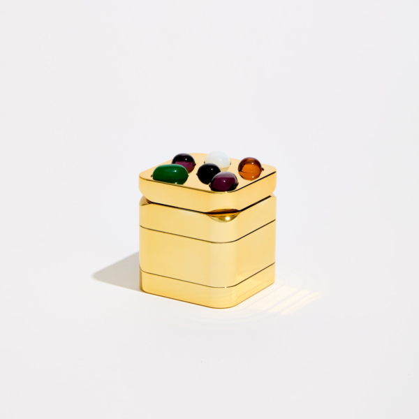 Edie Parker Flower Stoned Tabletop Grinder, Gold - One Size