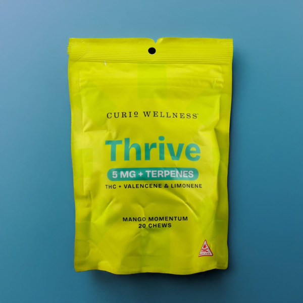 Curio Thrive Mango Momentum Chews, 100MG (20-Pack) - 100MG