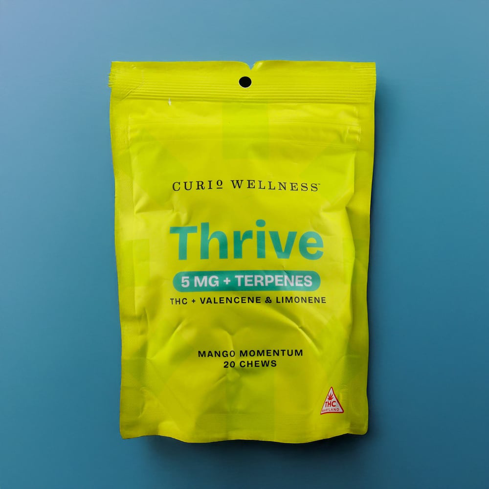 Curio Thrive Mango Momentum Chews, 100MG (20-Pack) - 100MG