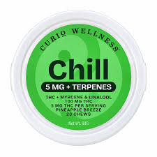 Curio Chill Pineapple Breeze Chews, 100MG (20-Pack) - 100MG
