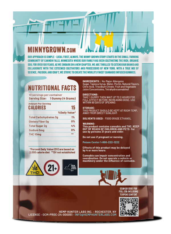 Minny Grown Root Beer Barrel Gummies, 100MG (10-Pack) - 100MG