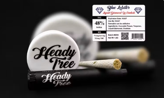 Heady Tree Blue Lobster Liquid Diamond Wormhole Infused Pre-Roll, 1.5G