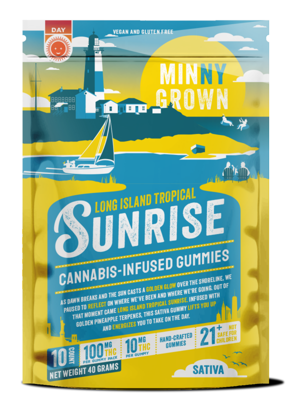 Minny Grown Long Island Tropical Sunrise Gummies, 100MG (10-Pack) - 100MG