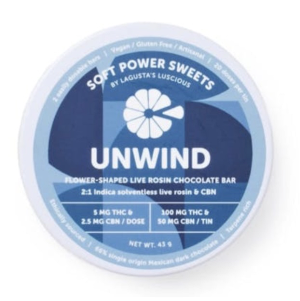 Soft Power Sweets Unwind Chocolate Flowers, 100MG (20-Pack) - 100MG