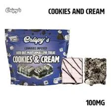 Crispys Cookies & Cream Crispy Rice Treat, 100MG - 100MG