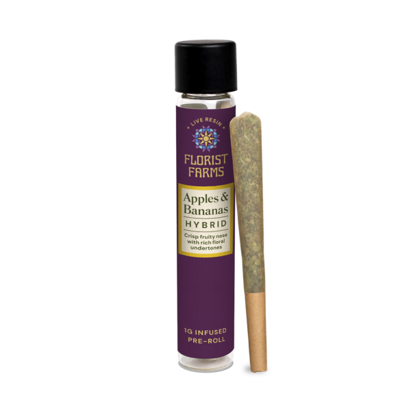 Florist Farms Apples and Bananas Live Resin Infused Pre-Roll, 1G - 1G