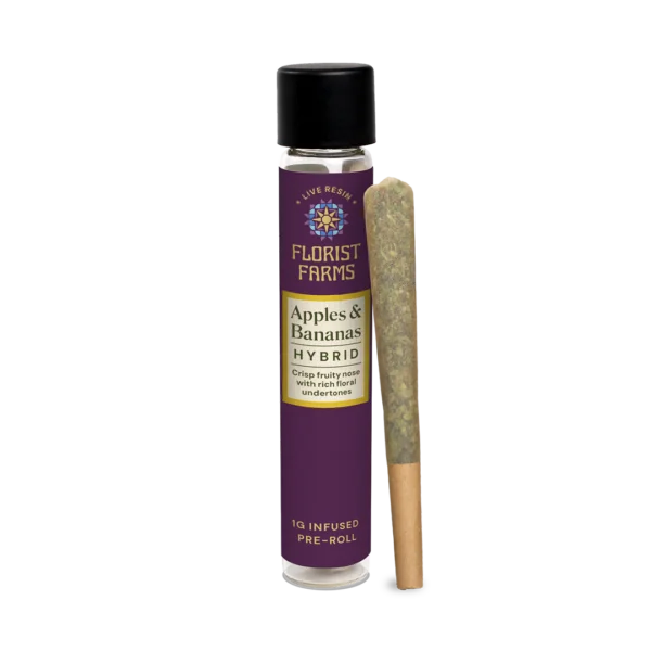 Florist Farms Apples and Bananas Live Resin Infused Pre-Roll, 1G - 1G