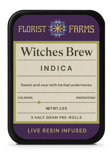 Florist Farms Witches Brew Live Resin Infused Pre-Rolls, 2.5G (5-Pack) - 2.5G