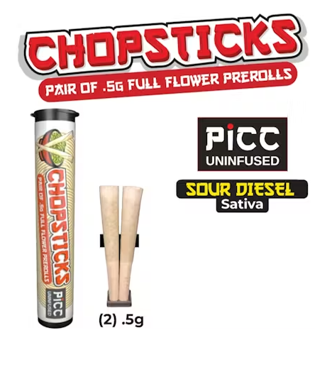 Chopsticks Sour Diesel Pre-Rolls, 1G (2-Pack) - 1G