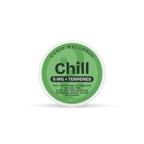 Curio Chill Tranquil Berry Bliss Chews, 100MG (20-Pack) - 100MG