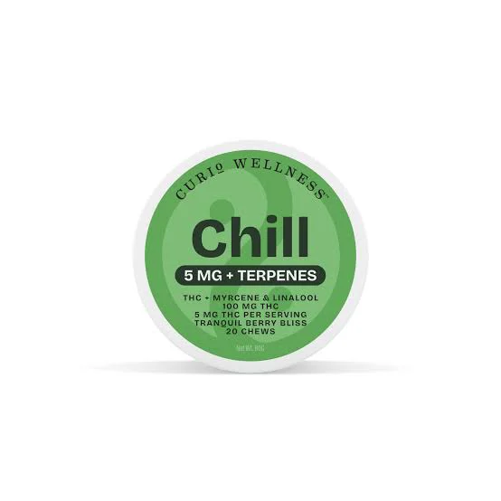Curio Chill Tranquil Berry Bliss Chews, 100MG (20-Pack) - 100MG