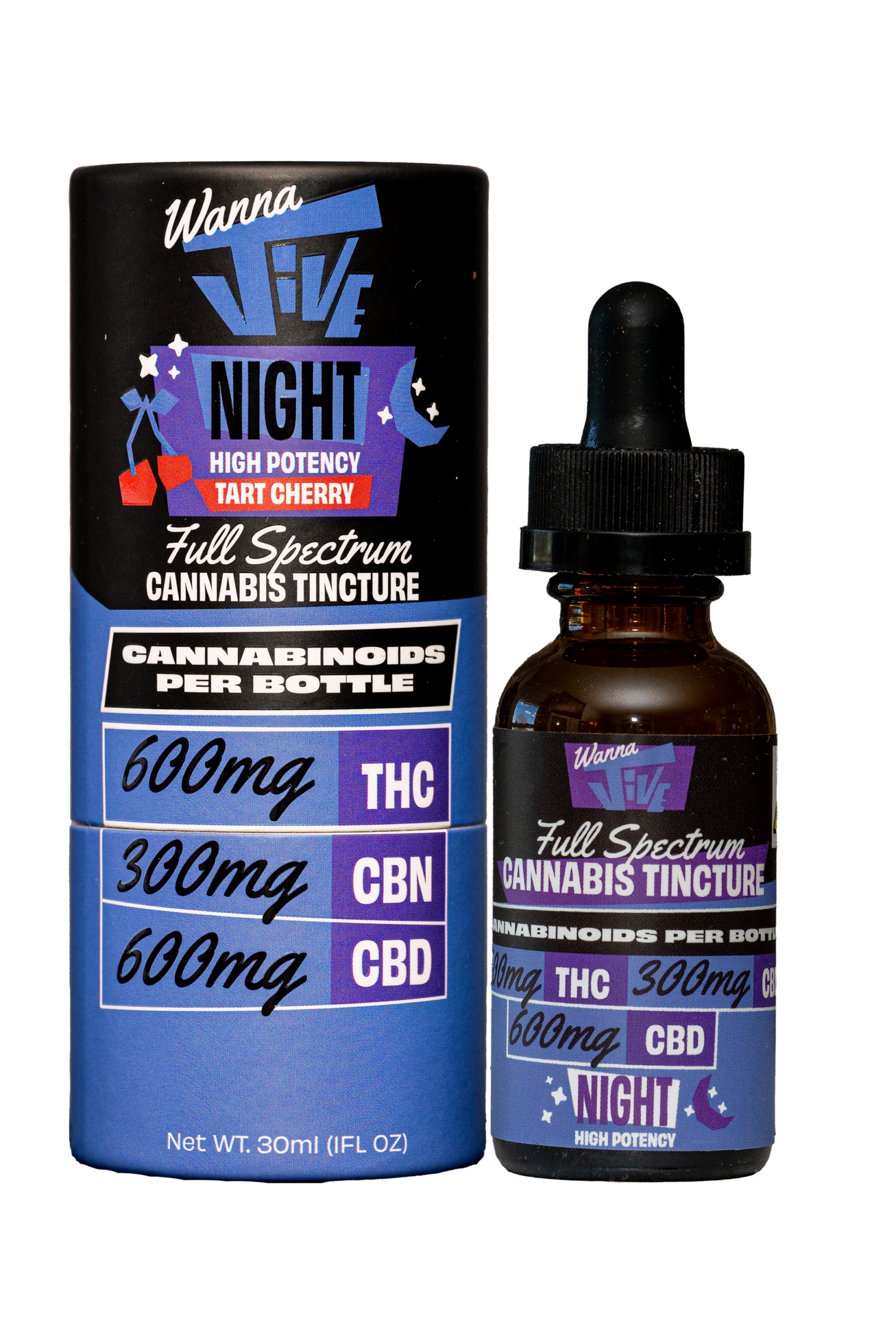 Wanna Jive Night Time Tincture, 600MG - 600MG