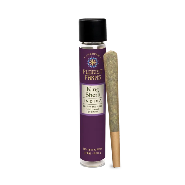 Florist Farms King Sherb Live Resin Infused Pre-Roll, 1G - 1G