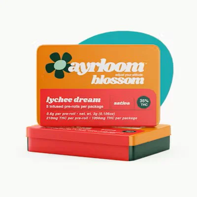 ayrloom Lychee Dream Infused Pre-Rolls, 3G (5-Pack) - 3G