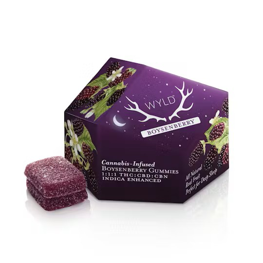 Wyld Boysenberry 1:1:1 Gummies, 100MG (10-Pack) - 100MG