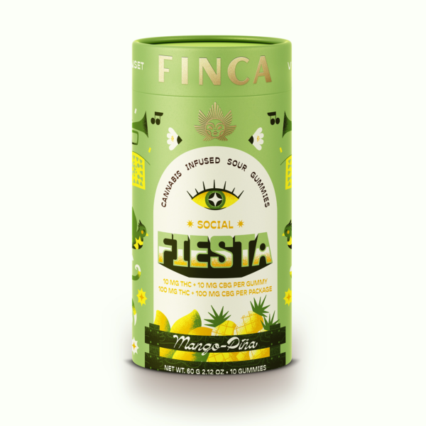 Finca Fiesta Mango Pineapple Gummies, 100MG (10-Pack) - 100MG