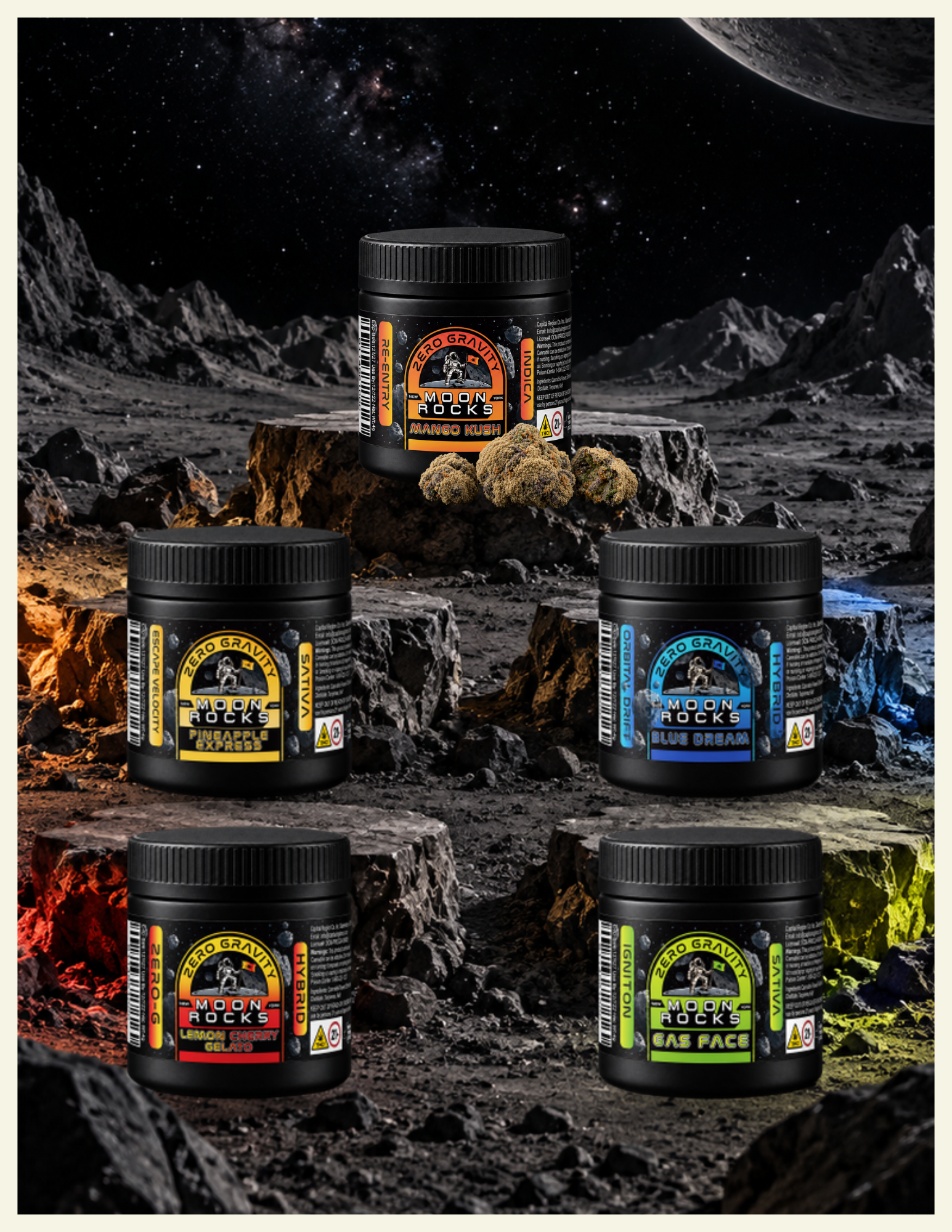 Golden Garden Pineapple Express Zero Gravity Moonrocks, 4G - 4G